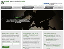Tablet Screenshot of greenproductionguide.com